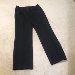 Black shimmer bootcut pants